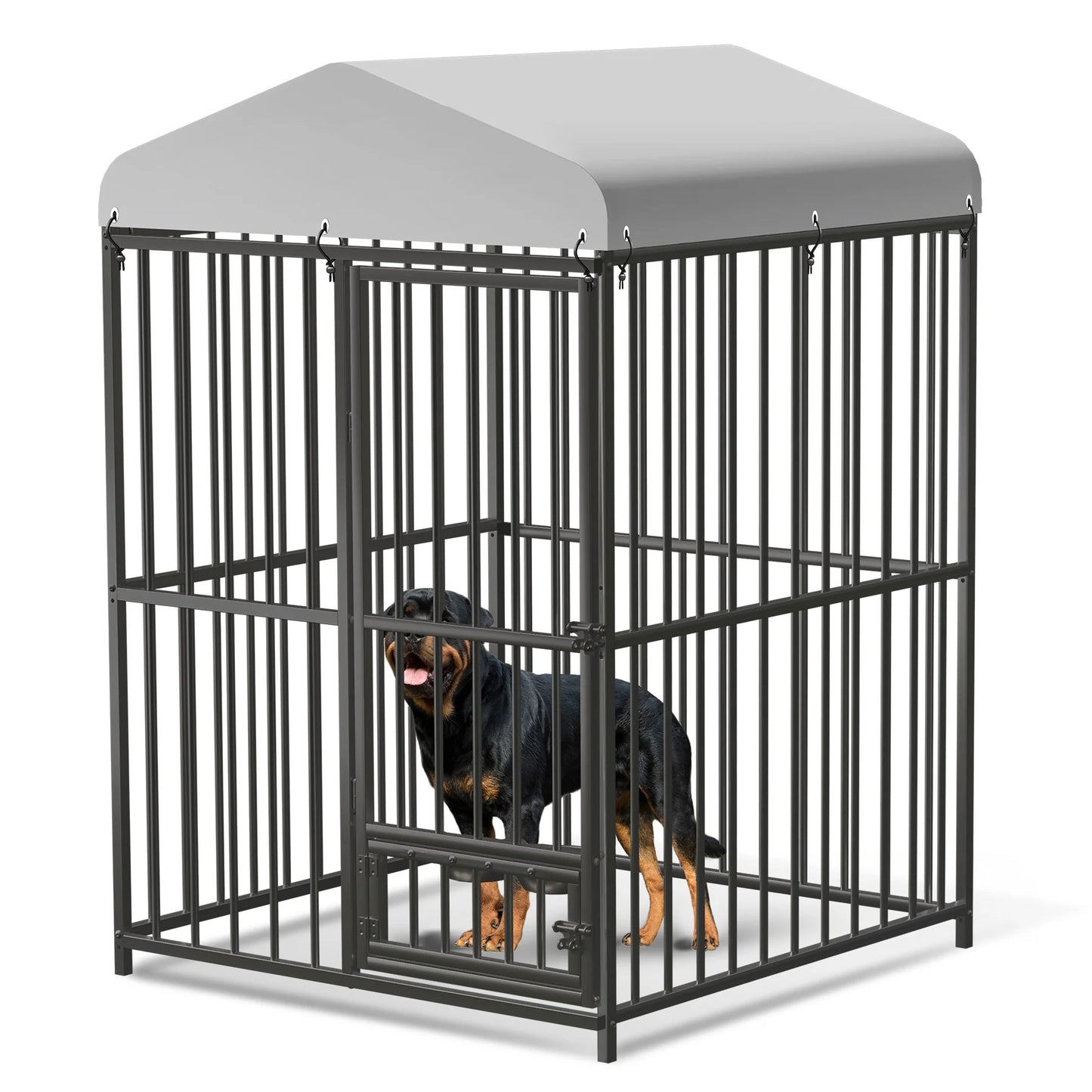 SteelGuard 4x4x6FT Outdoor Dog Kennel