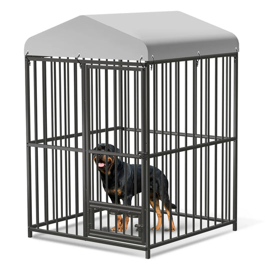 SteelGuard 4x4x6FT Outdoor Dog Kennel